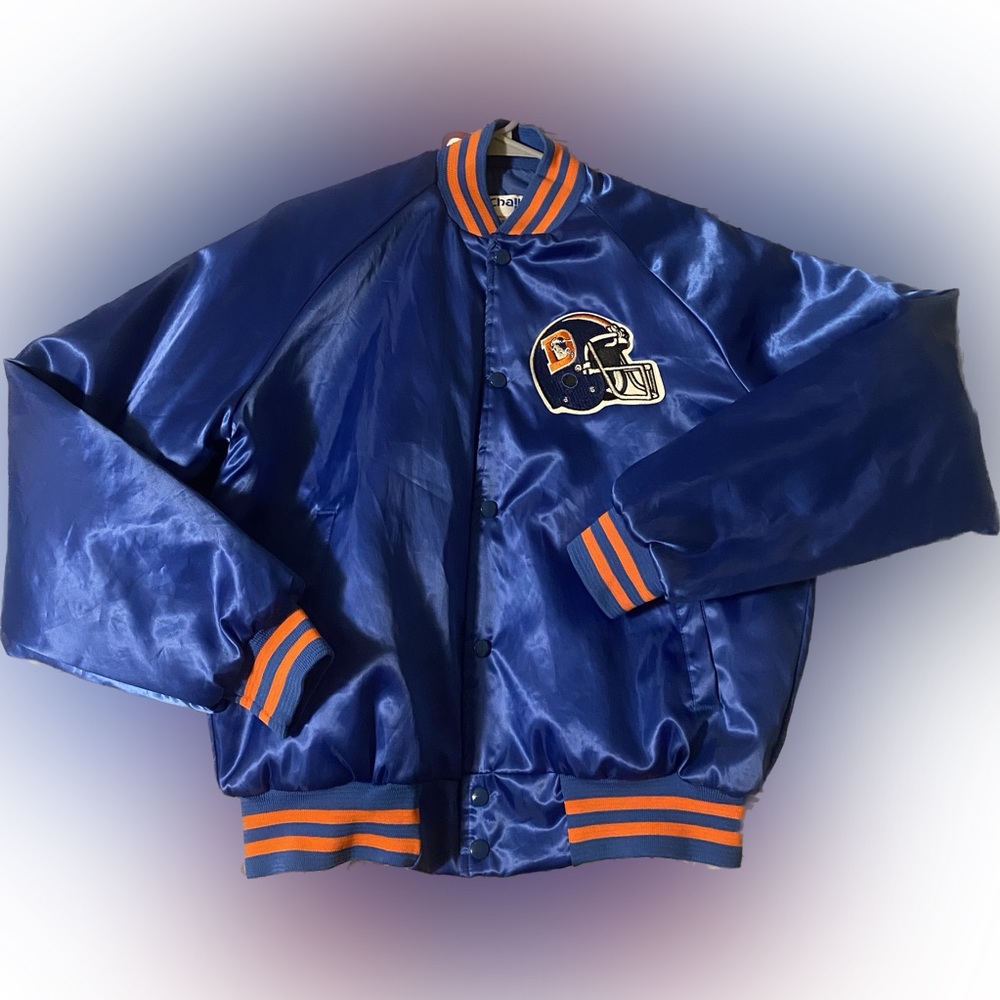 Denver Broncos Chalkline Satin Bomber jacket